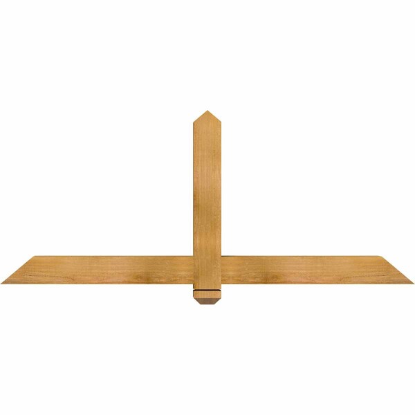 Ekena Millwork Eugene Rough Sawn Timber Gable Bracket, Western Red Cedar, 60"W x 25"H x 4"D x 4"F, 10/12 Pitch GBW060X25X0404EUG00RWR - main